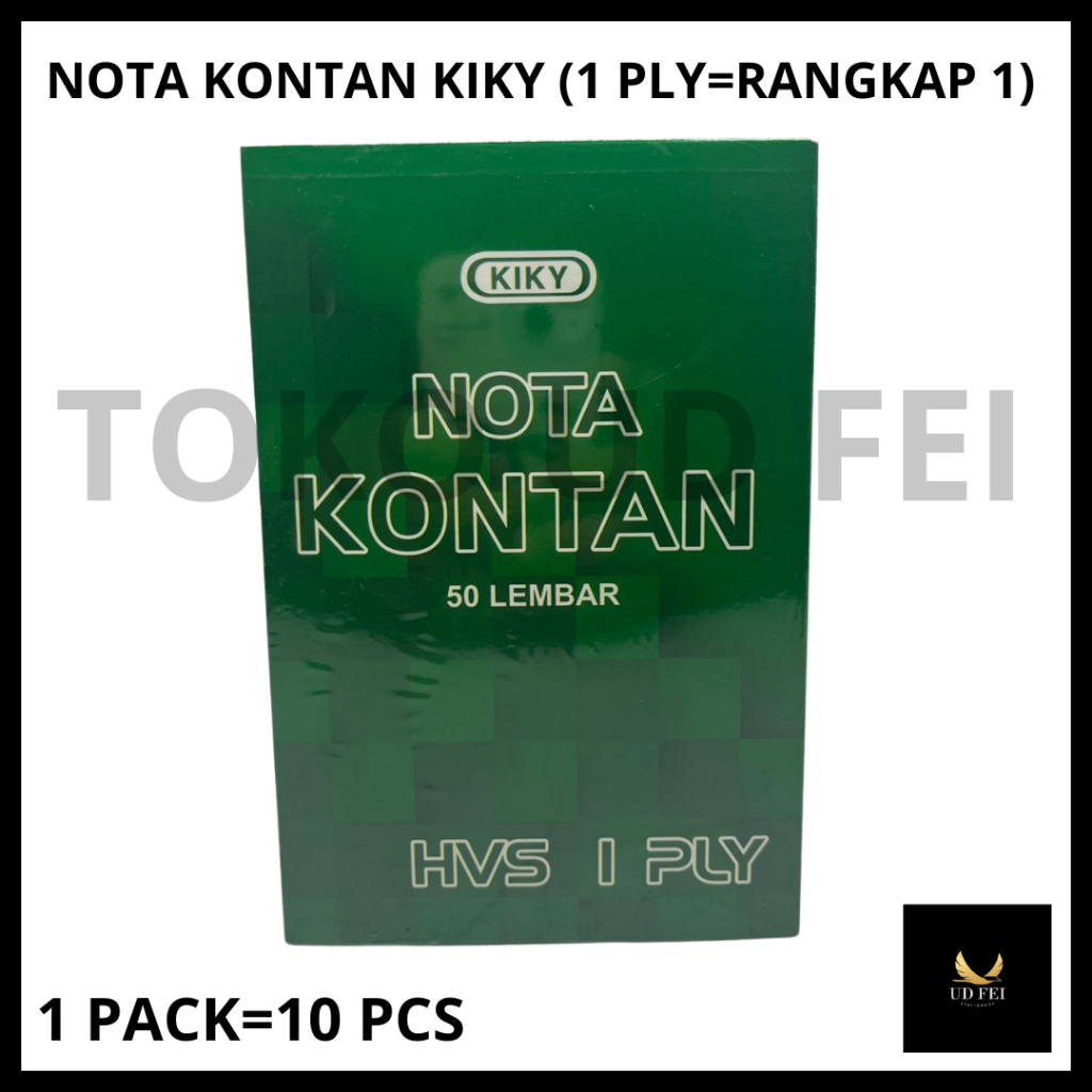 

(1 PACK=10 PCS- COVER RANDOM) Nota Kiki/ Nota 1 Ply/ Nota Kontan 1 Ply/ Kiky Nota 1 Ply/ Nota K1 Kiky