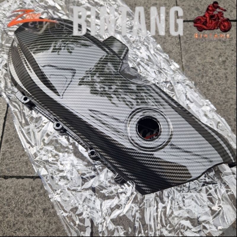 Cover Tutup CVT Beat Karbu Lama Beat Fi Stater Kasar 2010-2014 Scoopy Fi Karbu Carbon Zoro Import