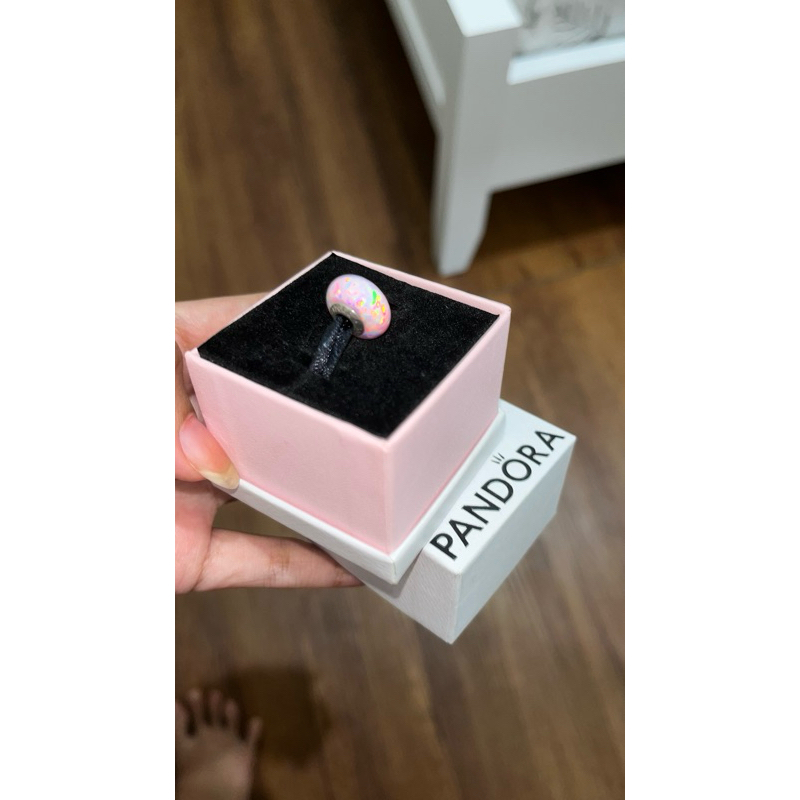 preloved charm pandora opal pink