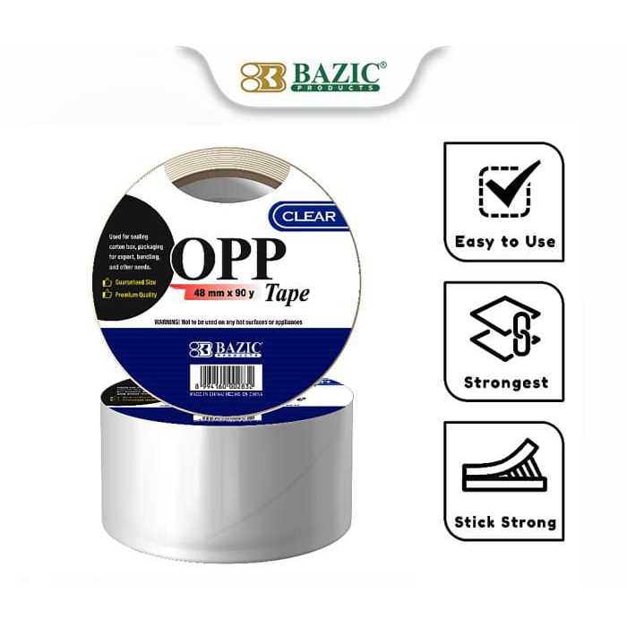 

OPP Bazic 2 inch Bening / COKLAT Lakban Bazic 2 inch / 48 mm x 90 yard