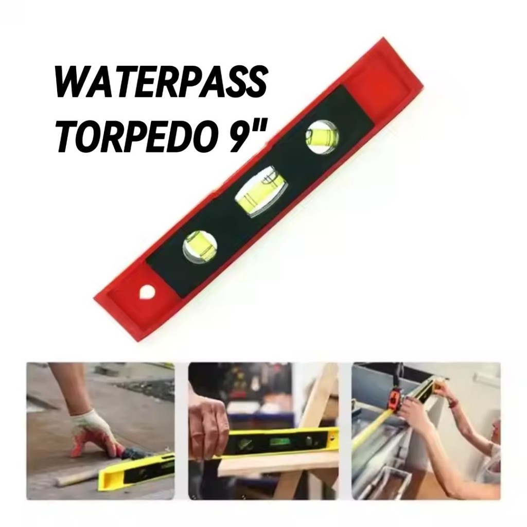 MURAH WATERPASS TORPEDO 9" MAGNET / WATERPASS MAGNET MINI TORPEDO 9 INCH BAGUS