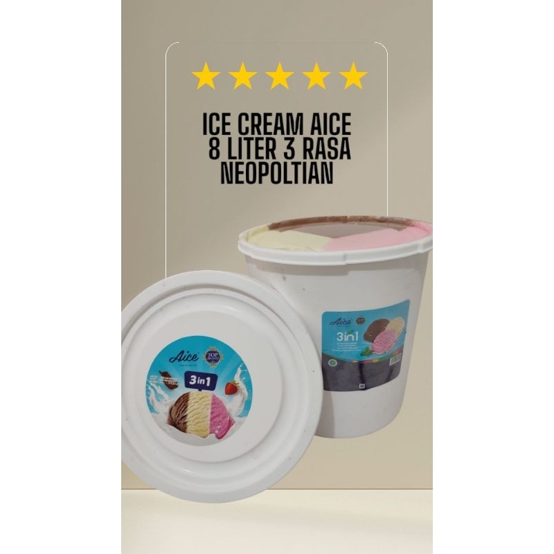 

Bakaranandia - Ice Cream Aice Neopolitan 8 Liter - Es Krim 3 Rasa Shopee