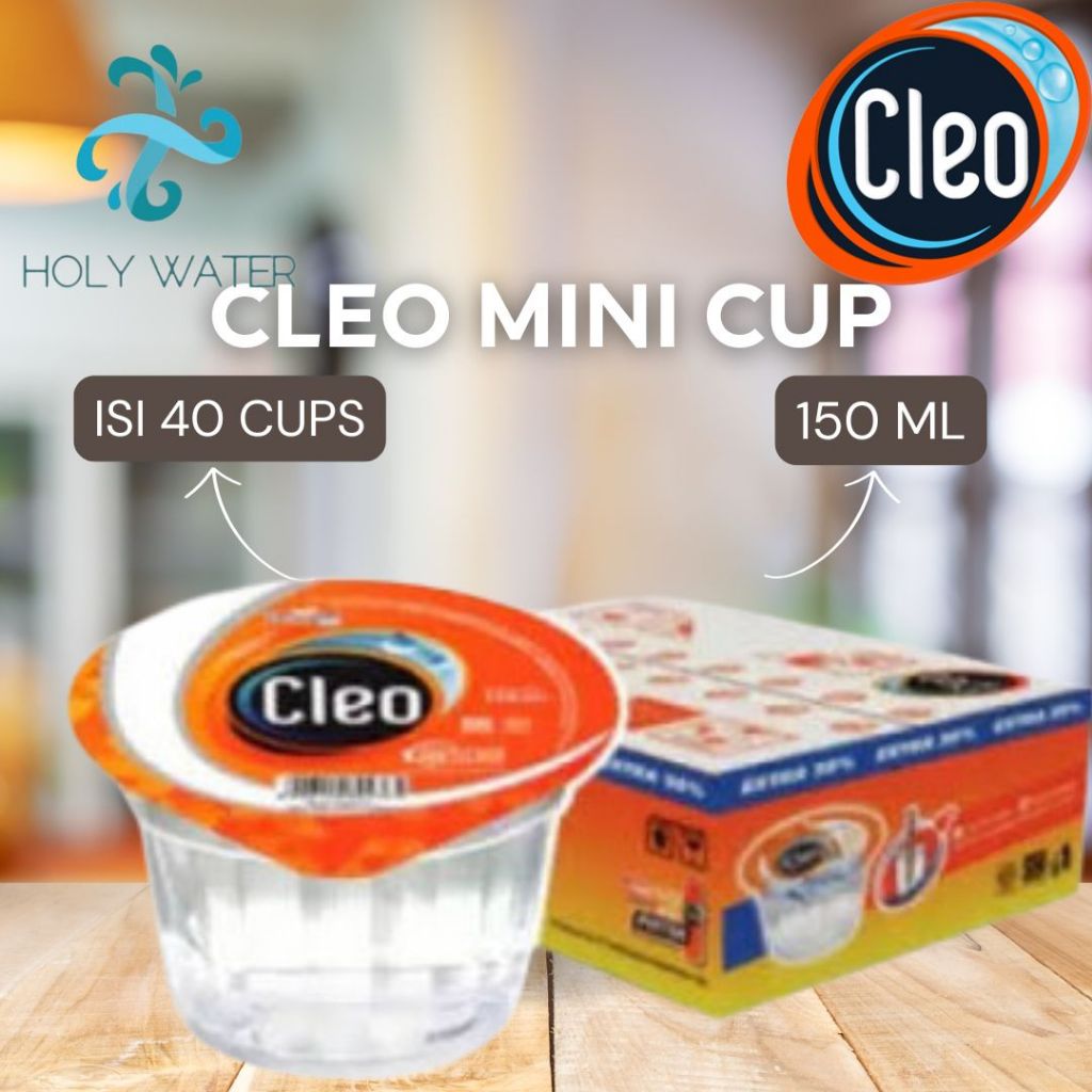 

(INSTANT / SAMEDAY) CLEO GELAS 150ML ISI 40 CUP PER KARTON - READY GALON 13 LITER, 550ML, 220 ML , GELAS CUP Air Minum MINERAL Botol