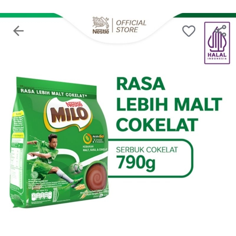 

Milo healthy drink energi actigen-e 790gr. Milo healthy drink energi 3 in 1 actigen-e 790gr