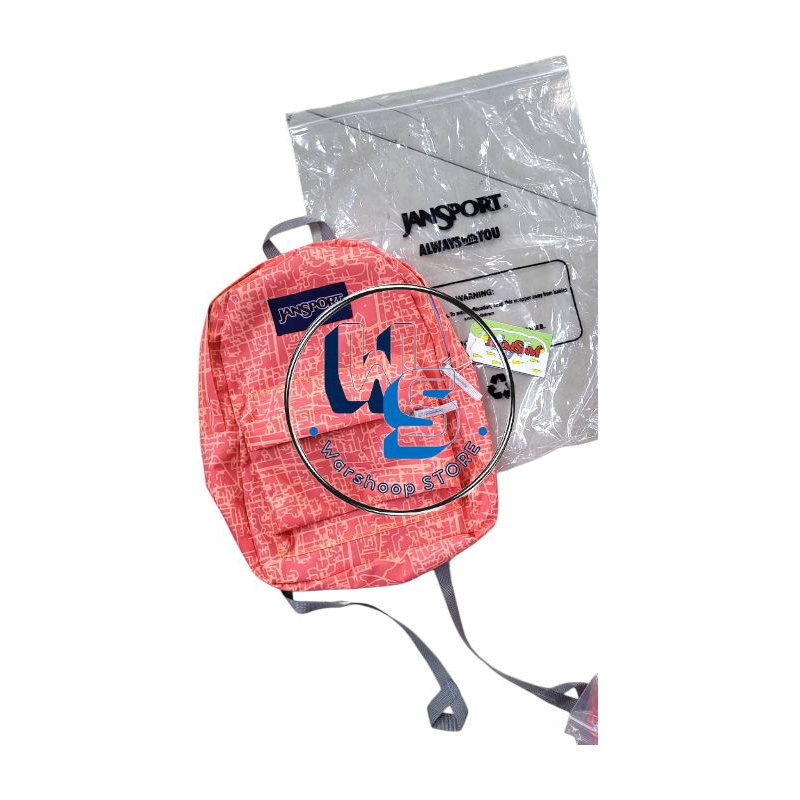 Tas Ransel Jansport Premium Motif Oren Coret Full Jansport Pria/Wanita Bisa COD - Ringan & Tahan Lam