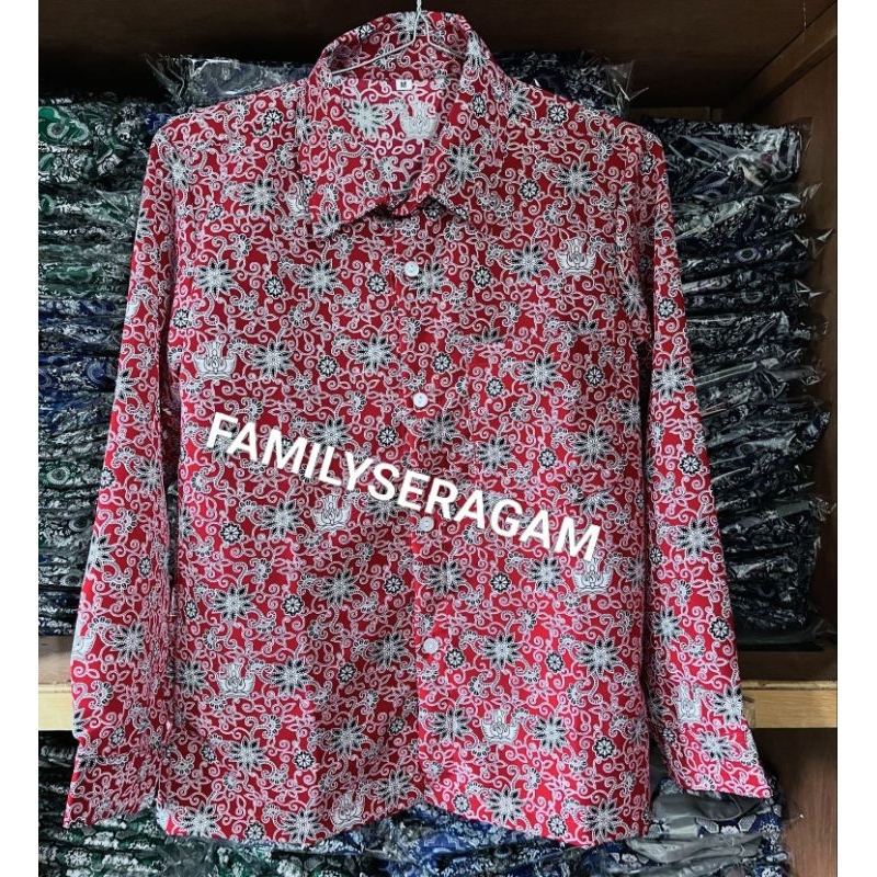 Disc Baju Batik Sd Negeri/Batik Sd Nasional/Batik Sd Merah/Baju Batik Sekolah Sd Laki Laki