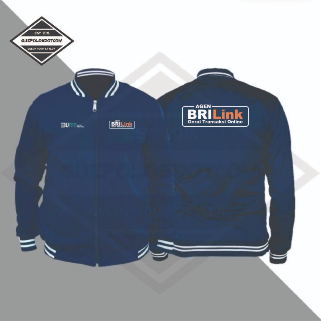 Hoodie VARSITY ZIPPER kode 02 AGEN BRILINK BUMN - Varsity Zipper Agen BriLink - Hoodie AGEN BRILINK 
