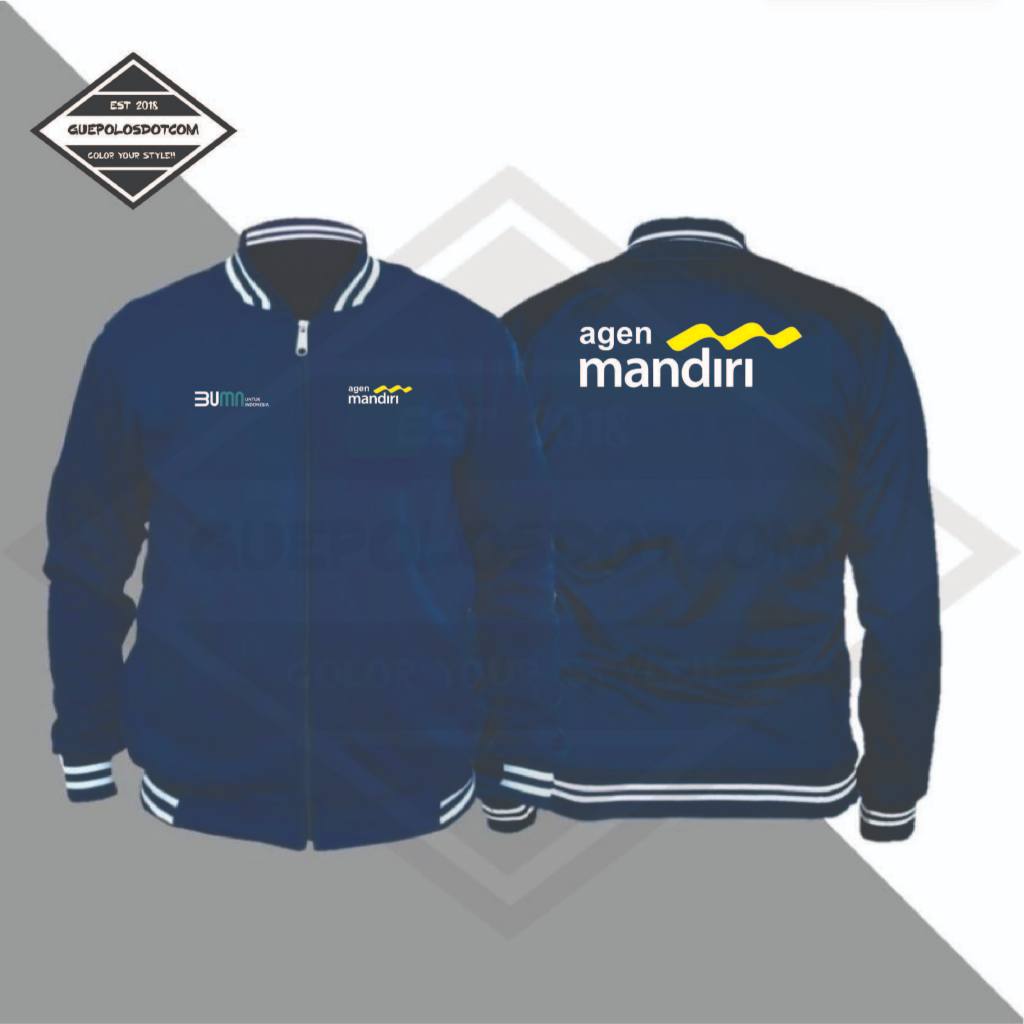 Hoodie VARSITY ZIPPER AGEN MANDIRI BUMN -Varsity Zipper Agen Mandiri - SWEATER AGEN MANDIRI BUMN