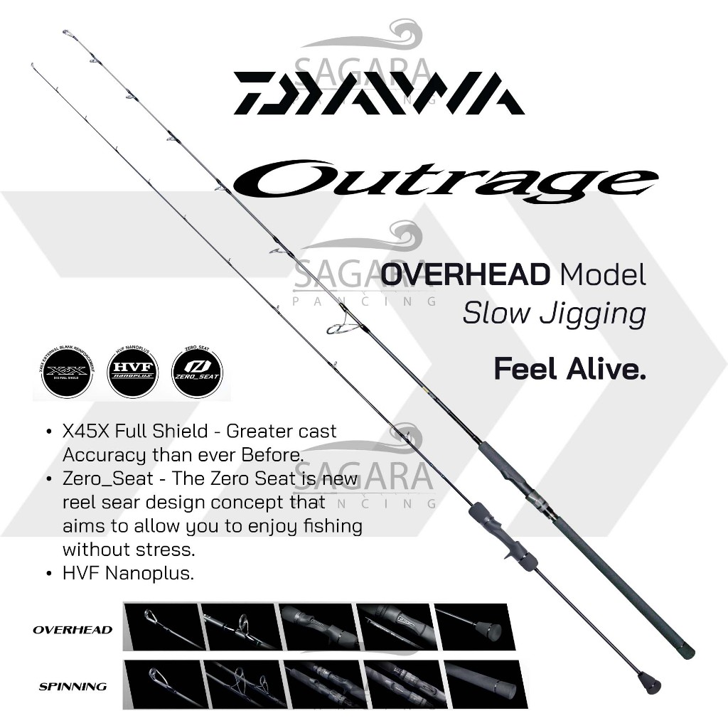 Joran Daiwa Outrage Joran Slow Jigging Rod Jigging Joran Carbon Hollow