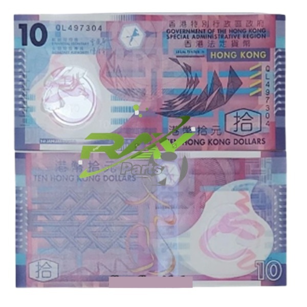 Uang 10 dolar hongkong Polymer Uang koleksi UANG ASLI 100 %