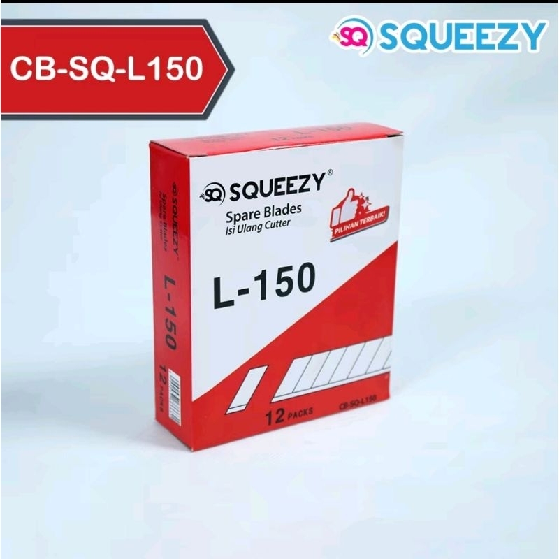 

Spare Blades SQUEEZY Isi 12 Tube/ISI Cutter L-150 Besar/TOP Seller/Cuter Blade/refil Cutter Tajam