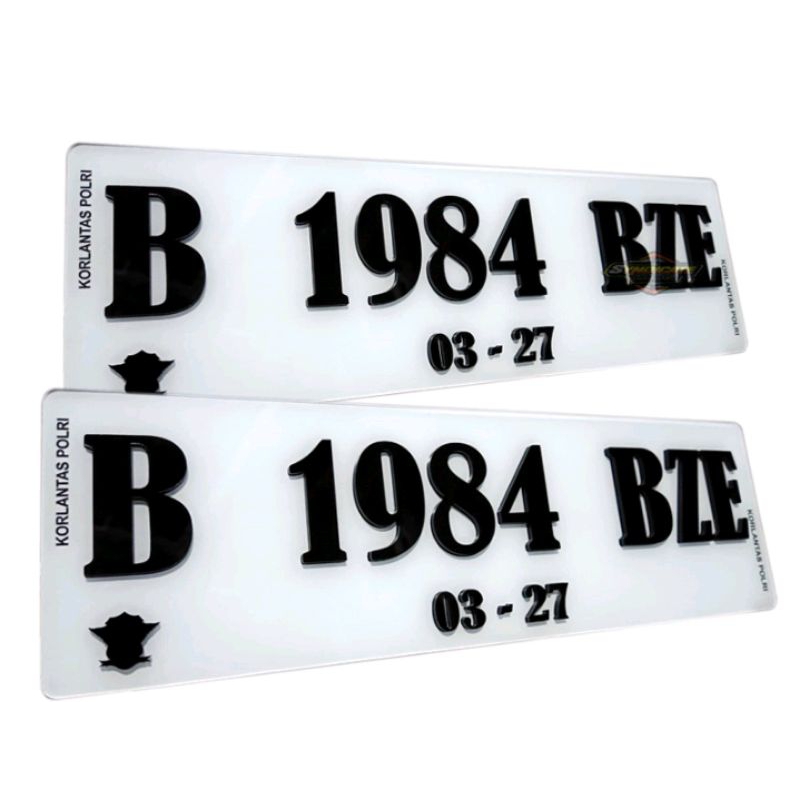 Plat mobil custom / plat mobil akrilik / plat mobil murah