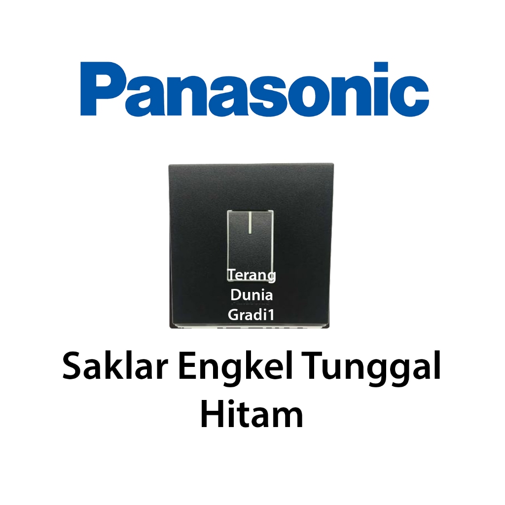 Saklar Tunggal HItam Panasonic Saklar Engkel Hitam Panasonic Saklar HItam Panasonic Cetrekan Lampu H