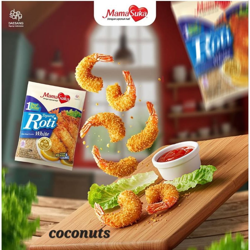 

Mamasuka Tepung Roti White Bread Crumbs / Tepung Panir 500gr