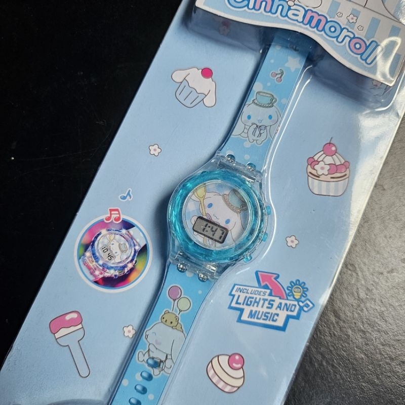 Jam Tangan Anak Digital Lampu Musik Cinnamoroll