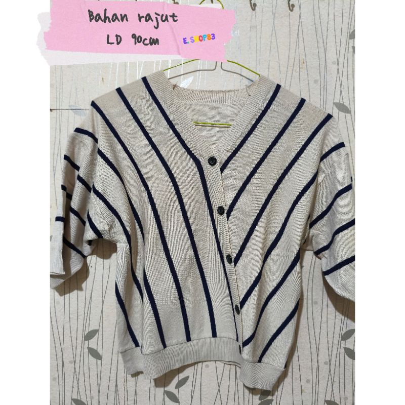 New!! Blouse Rajut Batwing Cream/ Blouse Wanita/ Atasan wanita