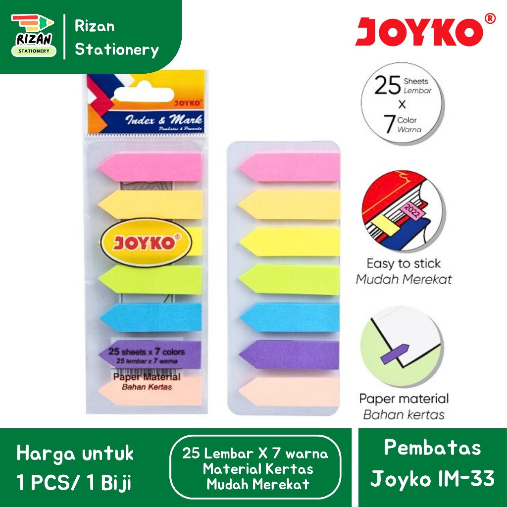 

[JOYKO] Pembatas / Index & Mark / Penanda IM-33 Kertas