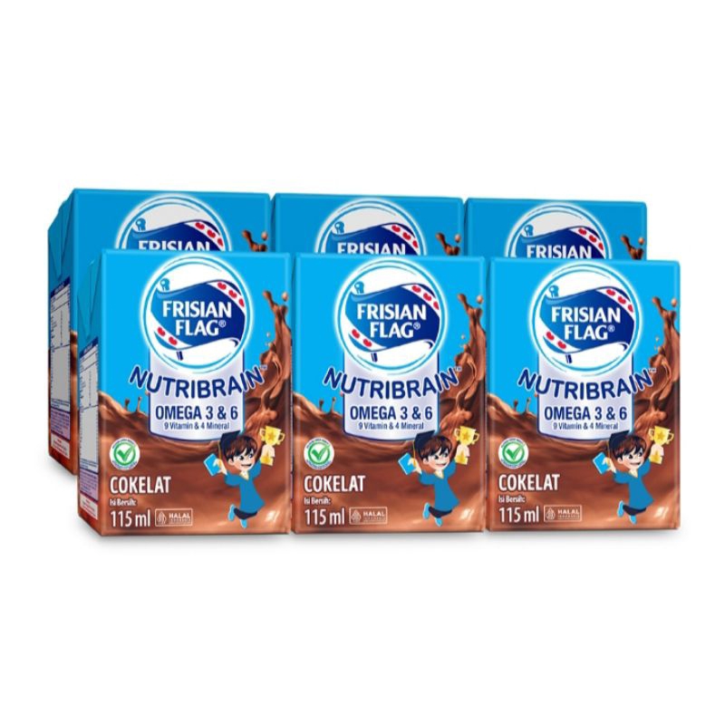 

Frisian Flag Nutribrain Susu UHT Cair Cokelat 6 x 115 ml