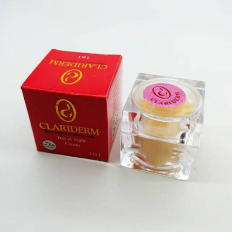 Krim Clariderm 2in1 Untuk Siang dan Malam Pencerah Wajah