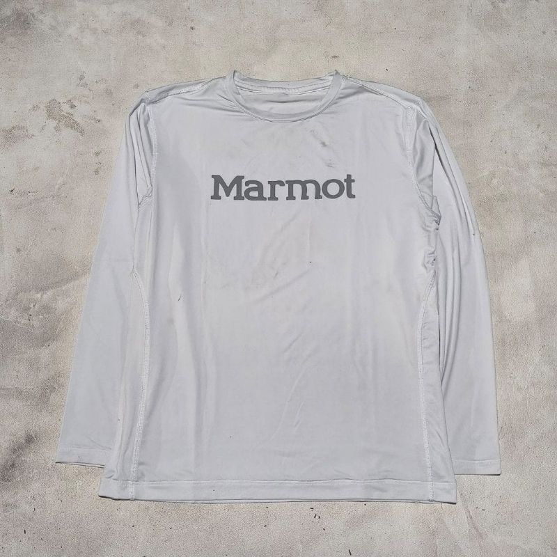 Baju kaos beslayer pria tangan panjang marmot putih