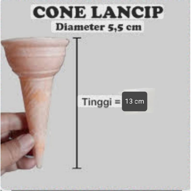 

Cone Es Krim Lancip 10 pcs (diameter 5,5cm) Kerucut