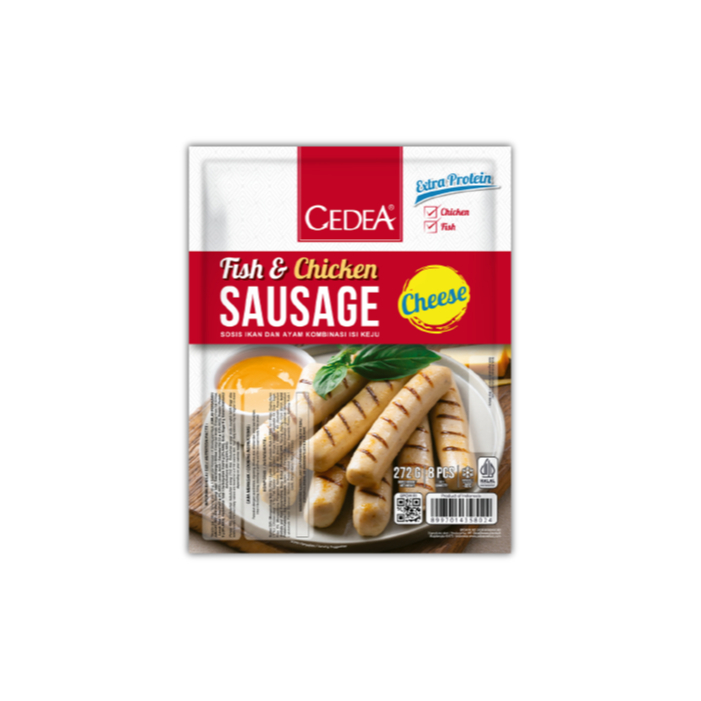 

CEDEA SOSIS AYAM & IKAN ISI KEJU 272 gr / Fish and Chicken Sausage Cheese