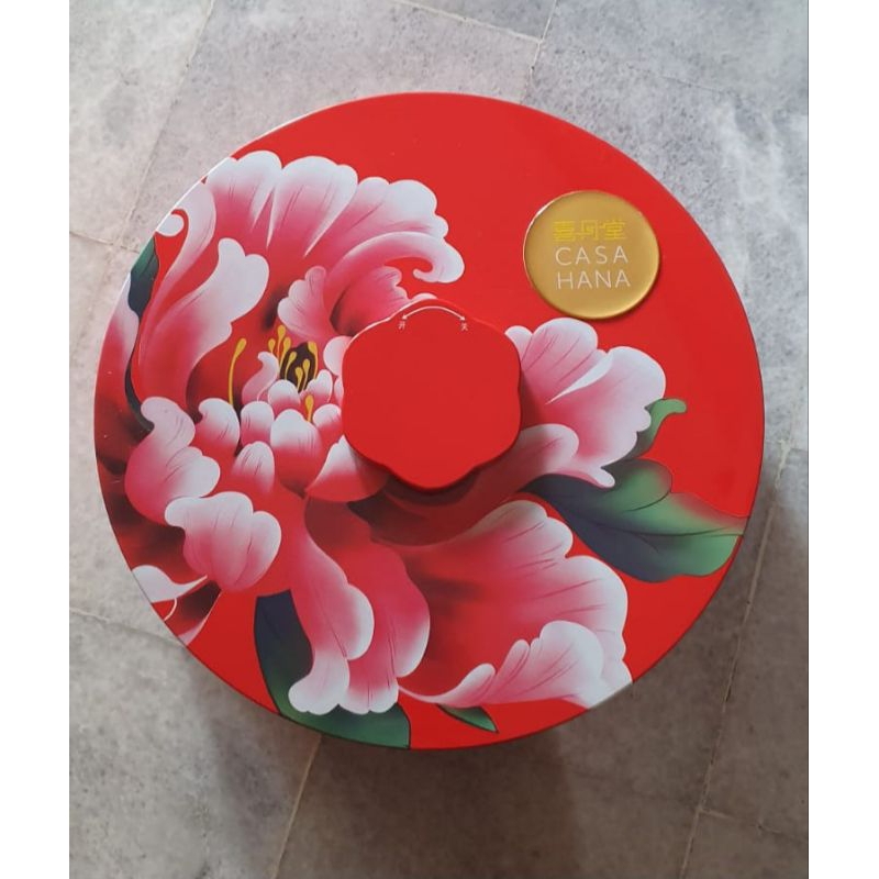 Kotak Permen Jumbo Bunga Teratai Merah Imlek Preloved