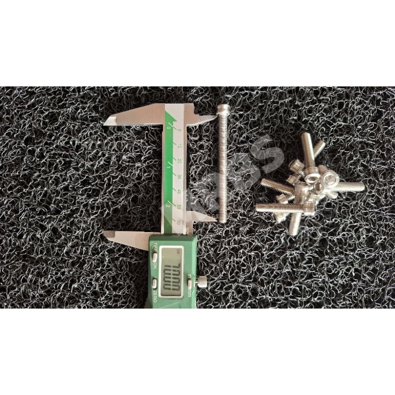Baut L Stainless Bubut (M6×70mm/Baut 10 Panjang 7cm) Model Titanium