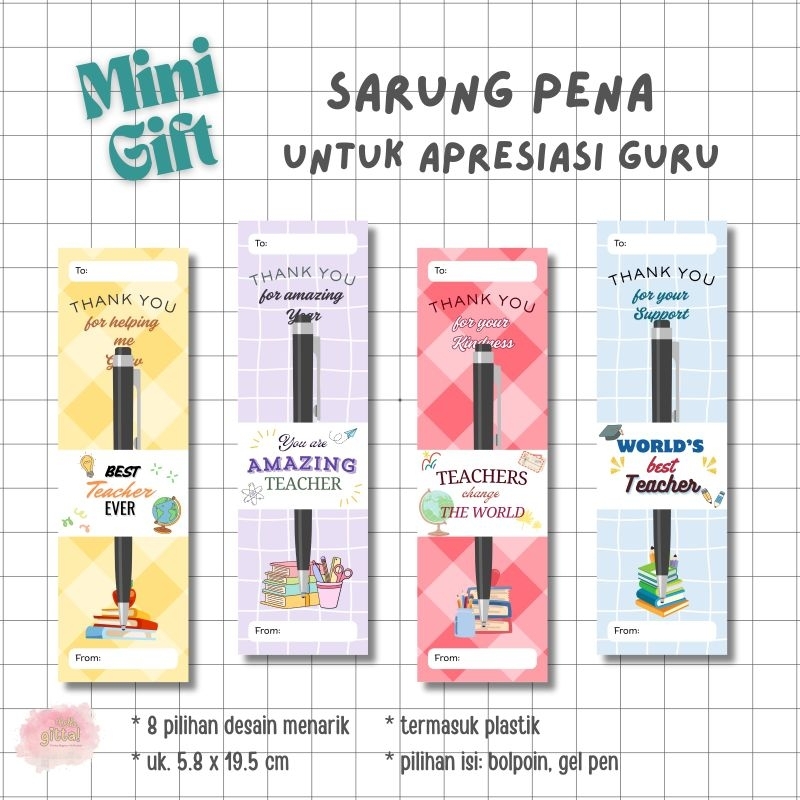 

(Ready Stock) MINI GIFT BOLPOIN - GURU/SARUNG PENA APRESIASI GURU/SPESIAL HADIAH KADO UNTUK GURU/HARI GURU