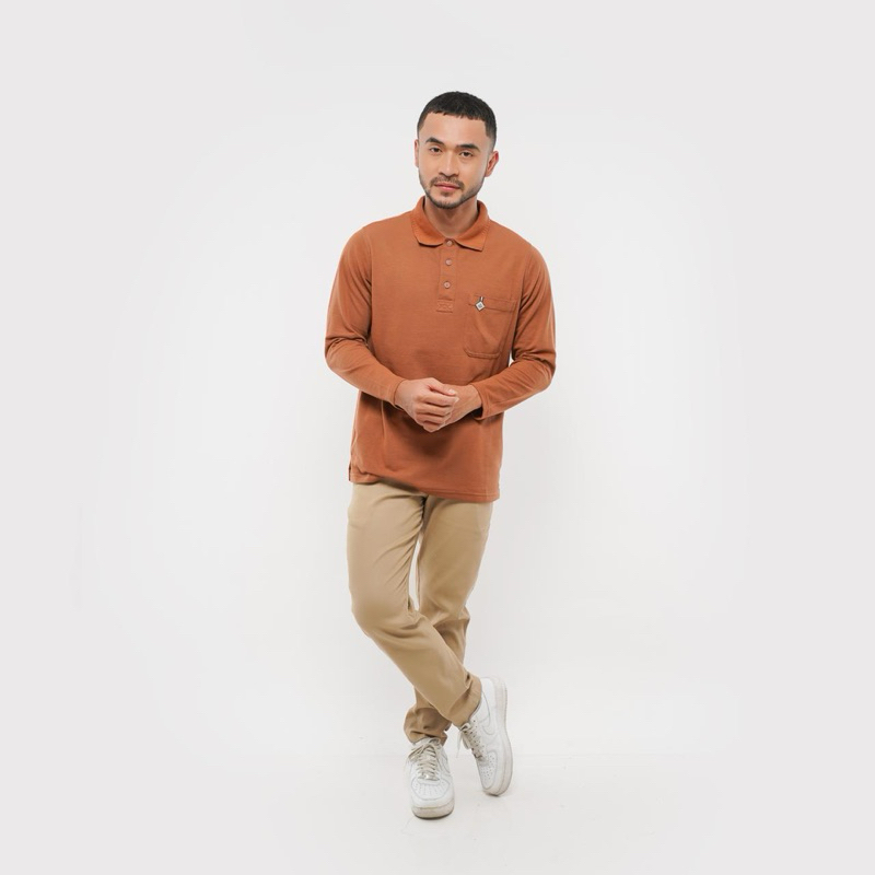 Oxboed - Kaos Lengan Panjang Bapak / Kaos Lengan Panjang / Polo Bersaku / Polo Lengan Panjang Pria /