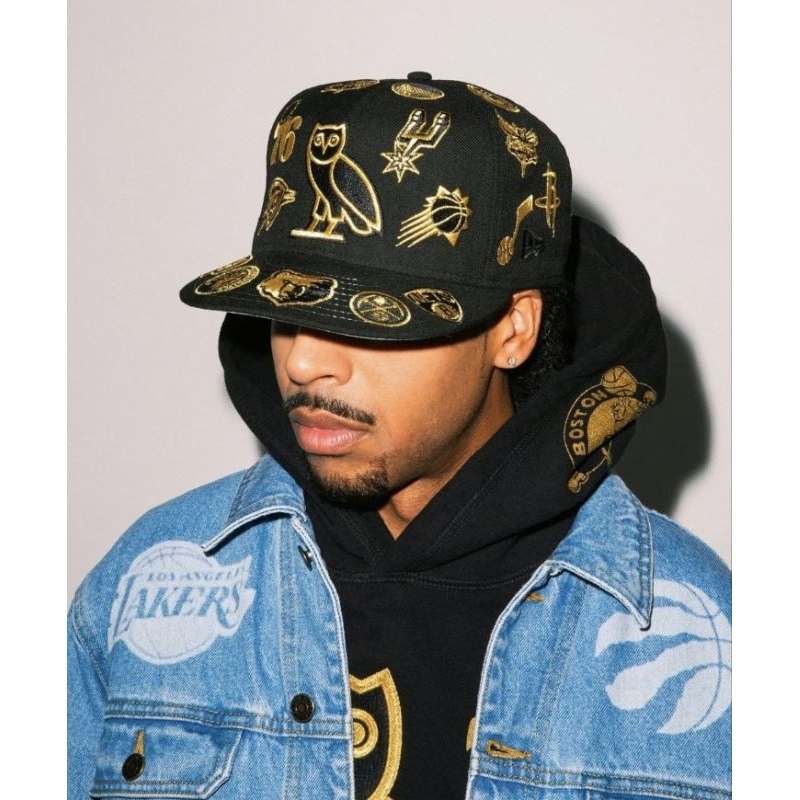 Topi Build Up Basket Full Bordir - Topi Nba edisi OVO Import