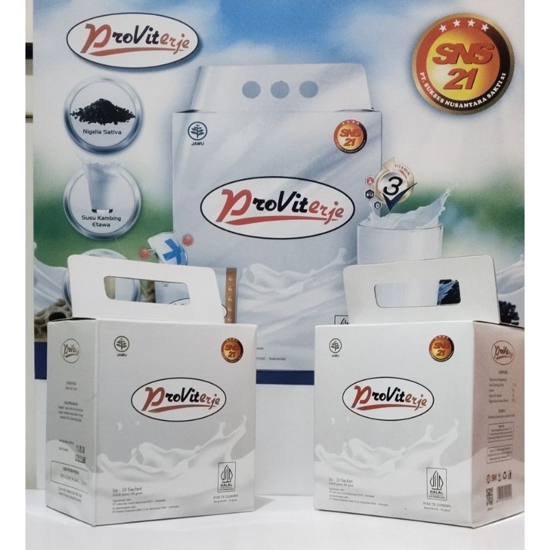 

[DIJAMIN ORIGINAL] Susu Kambing Etawa ProVitErje, Kemasan Ekonomis 1 Box kecil isi 10 Sachet.