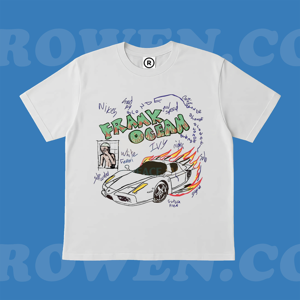 ROWEN.CO | KAOS BAJU FRANK OCEAN GOOD DAY | T-SHIRT OVERSIZE PUTIH STYLE Y2K VINTAGE BOOTLEG GRUNGE 