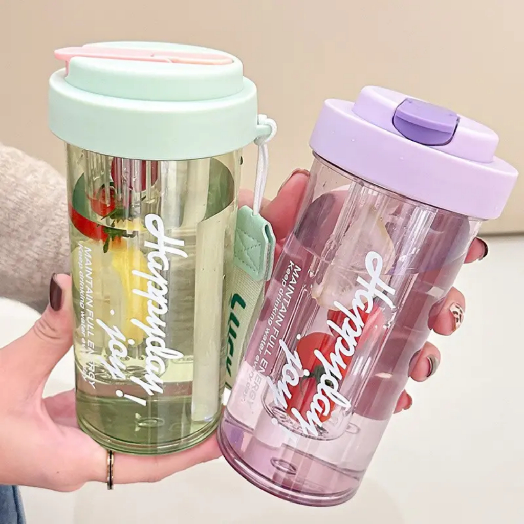 BOTOL MINUM ANAK DEWASA INFUSER / BOTOL AIR ANAK DEWASA INFUSER DENGAN SEDOTAN