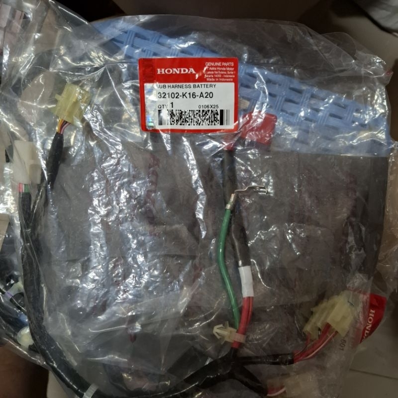 KABEL BODI BAGIAN AKI RUMAH SEKRING MOTOR HONDA BEAT FI SCOOPY FI STATER KASAR 32102-K16-A20