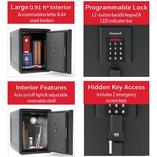 HJK Honeywell 2911 Brankas Tahan Api dan Air Hingga Tenggelam, Cocok Untuk Sertifikat, Barang