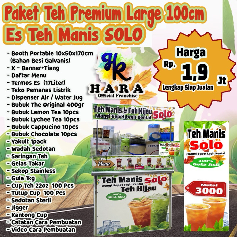 

RB PaketUsaha/FRANCHISE Minuman Es Teh Manis Solo & Es Teh Hijau Kekinian