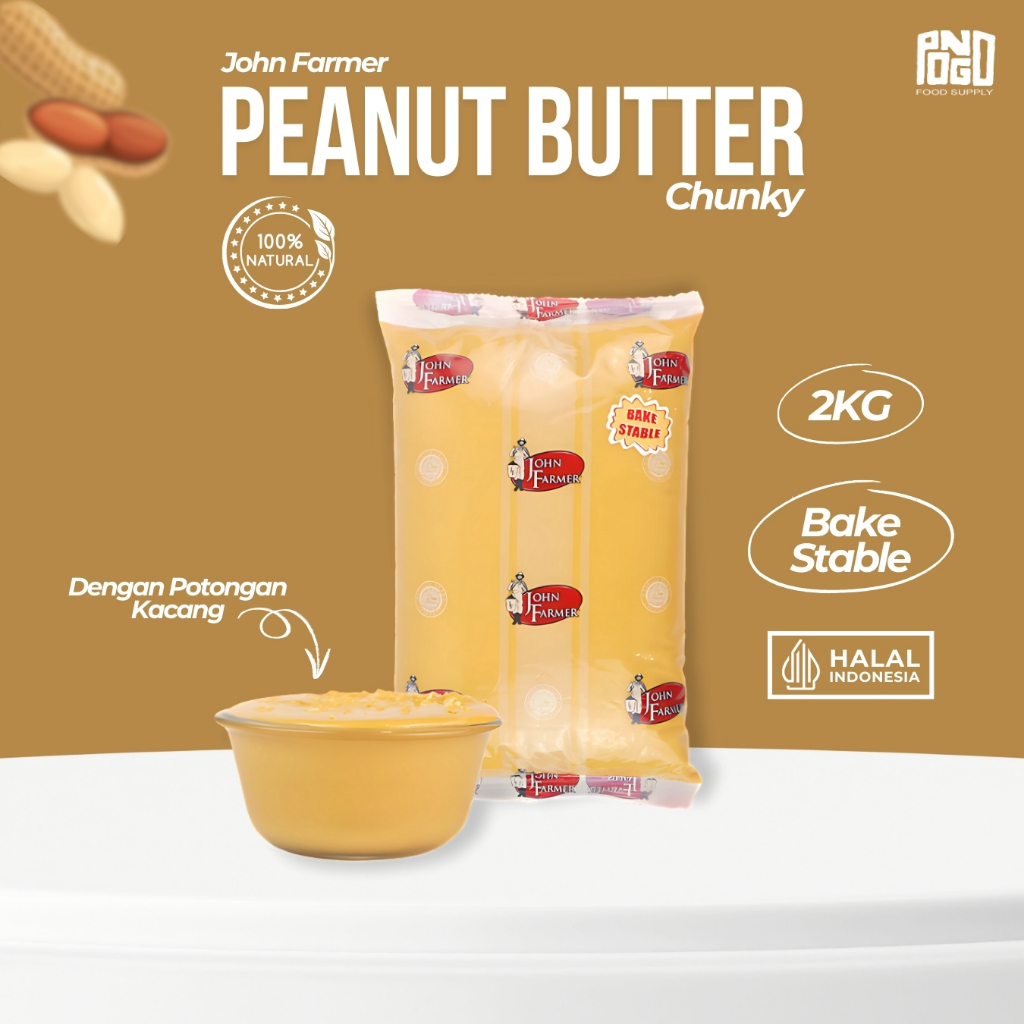 

John Farmer Peanut Butter Chunky 2kg | Selai Kacang