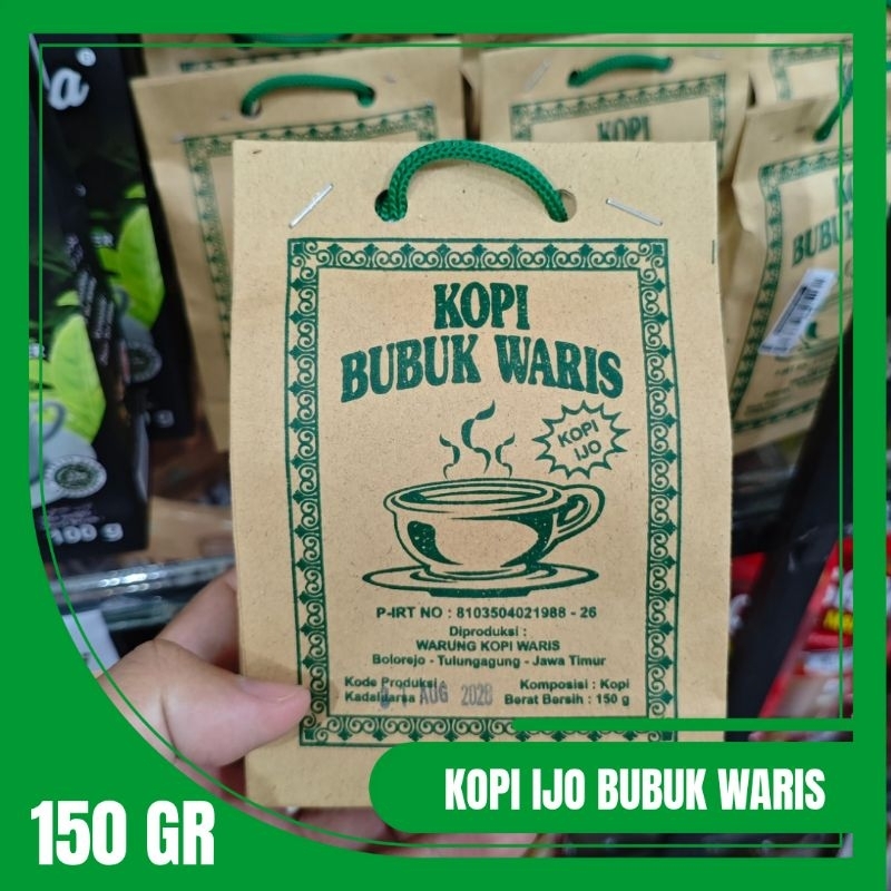 

150 Gram Kopi Ijo Bubuk Waris Khas Tulungagung