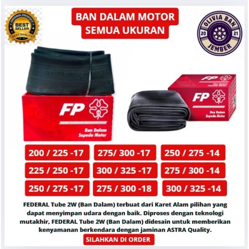 federal part ban dalam motor Bebek grand /Matic Vario Beat