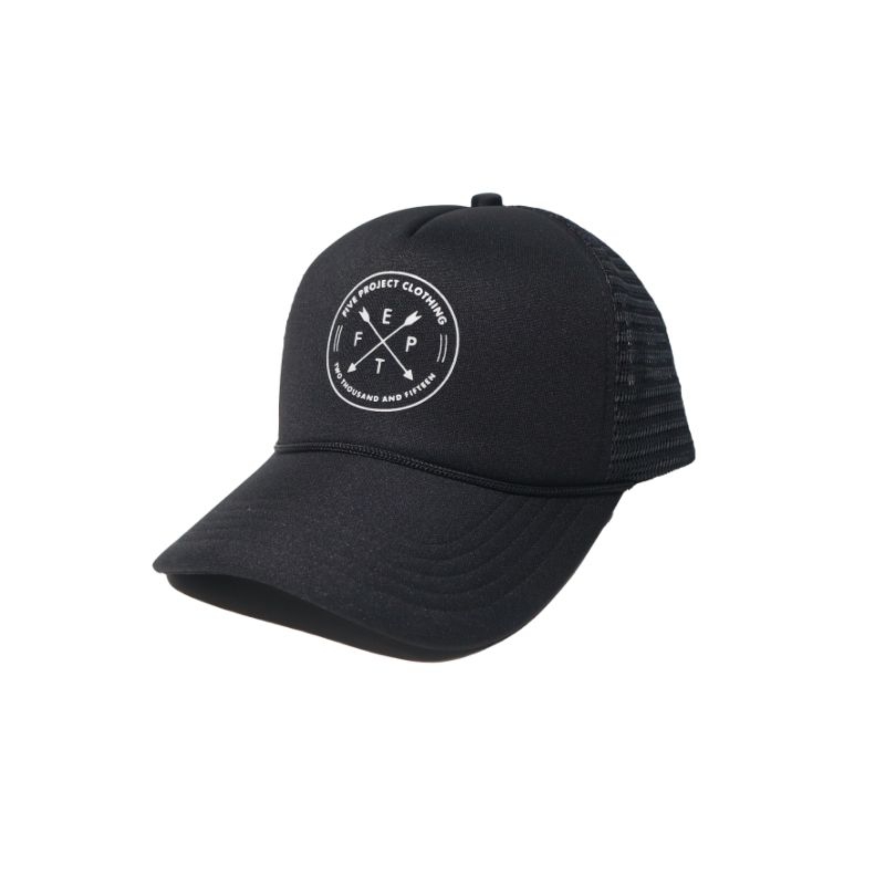 Five Project Trucker Hat Five Black,Bahan Lotto Nylon