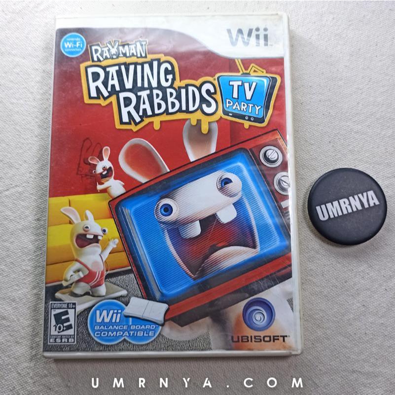 Kaset Original Game Rayman Raving Rabbids TV Party Nintendo Wii CD Games US USA NintendoWii
