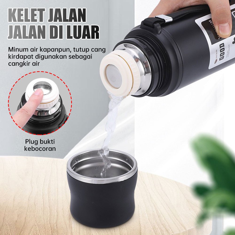 HJK Termos Kapasitas Besar 1 Liter Termos Air Panas Panas Termos Stainless 304 Vacuum / Termos