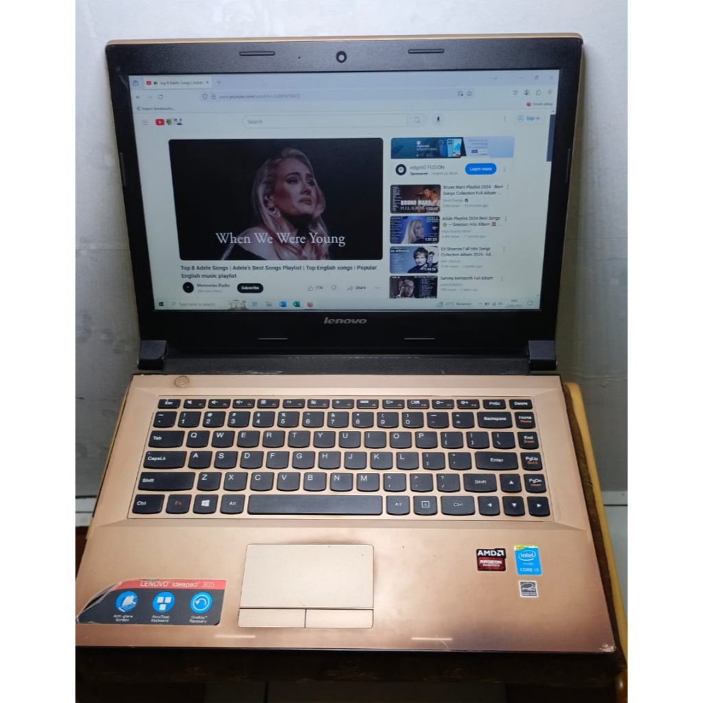 Laptop Lenovo ideapad 305 core i3 gen 5 Ram 8GB Dual Vga SSD 128