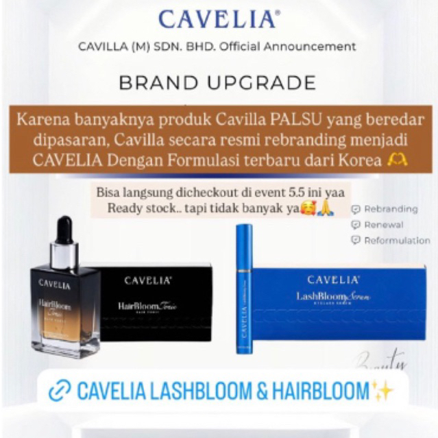 CAVILLA EYELASH ESSENCE/CAVILLA EYELASH SERUM (100% ORIGINAL)