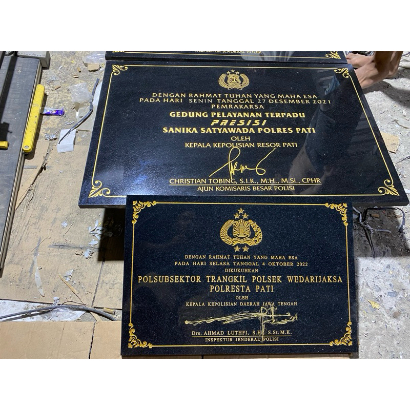 PRASASTI PERESMIAN MARMER