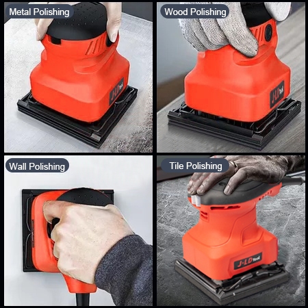 RB JLD Palm Sander Mesin Amplas Tangan Listrik 220w Finishing Sander 10000rpm Mesin Amplas Sander