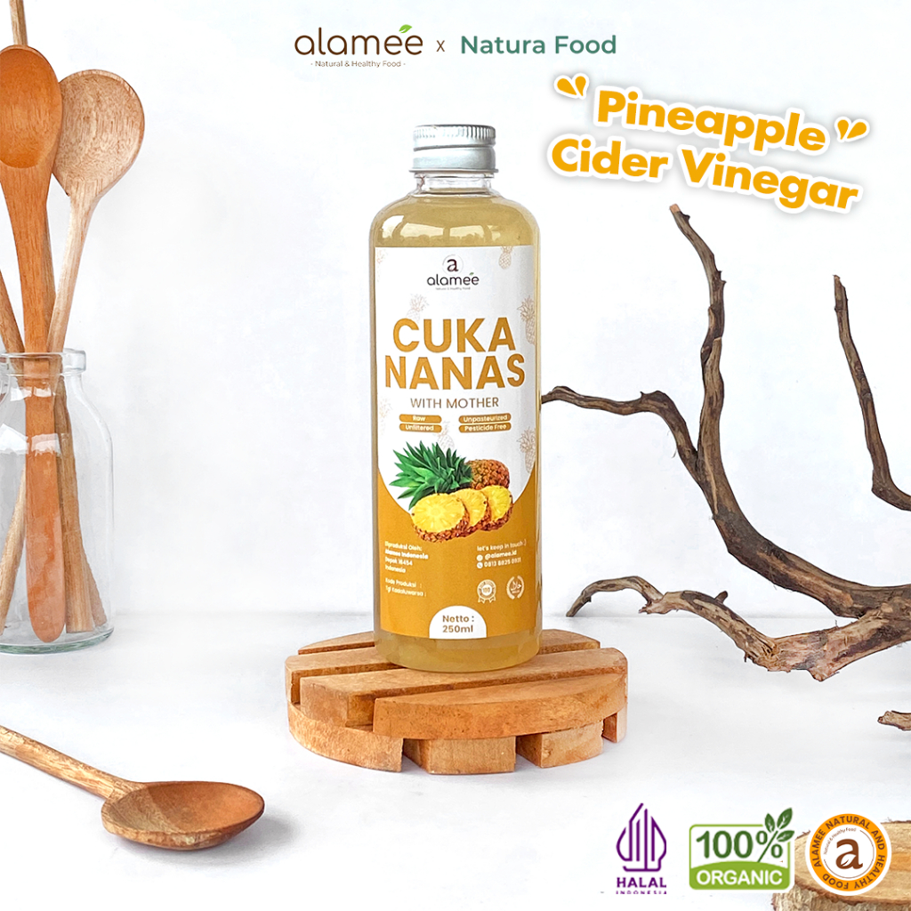 

ALAMEE Cuka Nanas Pineapple Cider Vinegar With Mother Original Organik 250ml