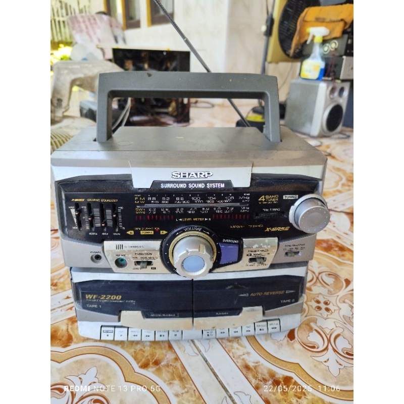 Radio Tipe Sharp Simba Jadul Antik Vintage, Tipe Masih Fungsi 80% Radio FM Setereo