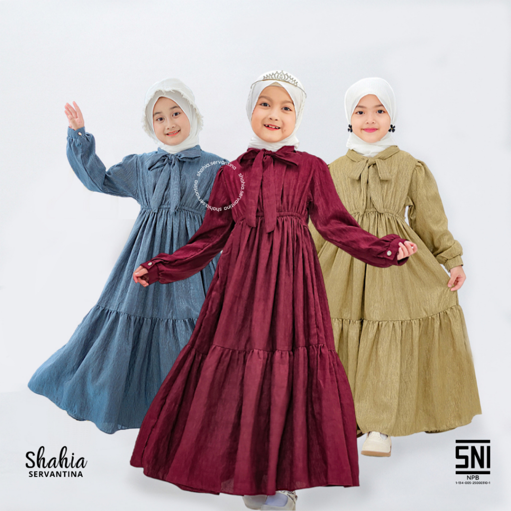 Shahia Servantina - Zayna Dress Gamis Anak Perempuan Couple Mom & Kids